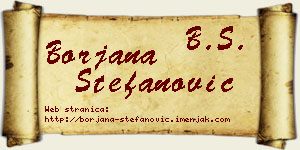 Borjana Stefanović vizit kartica